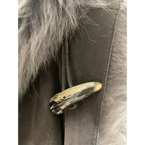 ALL SAINTS Genuine Toscana Shearling Luxe Vest Gillet UK 10 US 6 Brown Gray - Picture 6 of 8